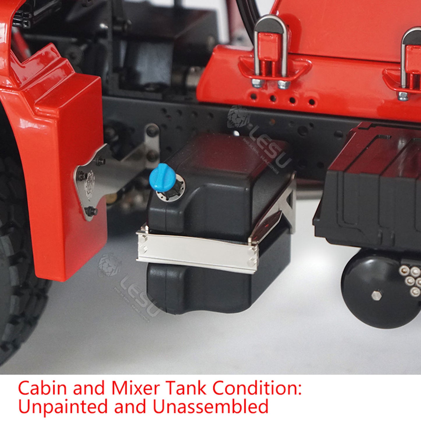 LESU 6x6 Metal 1/14 RC Mixer Truck for Remote Controlled Unpainted Agitating Lorry Concrete Car Model Motor Servo Sound Lights