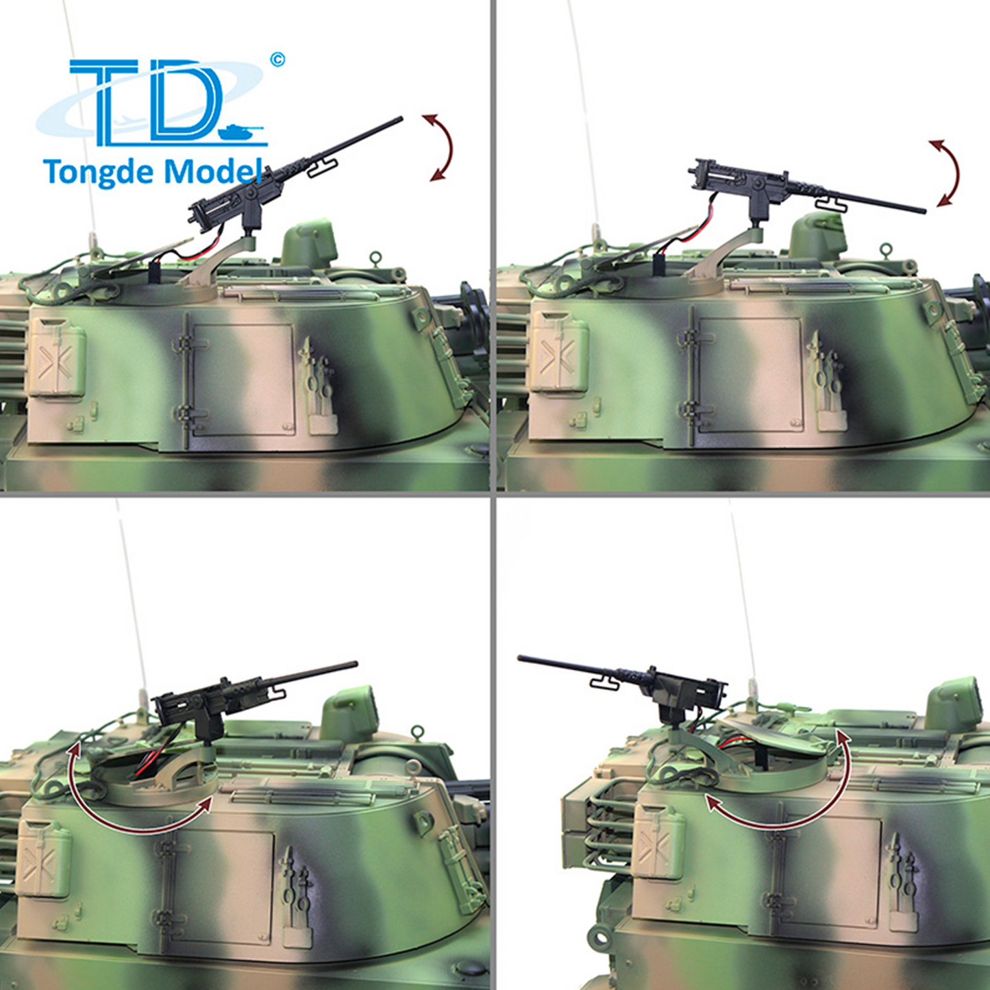 Tongde Model 1/16 M109A2 RC Tank RTR Self-propelled Howitzer Sound Light Metal Wheels Smoke BB Unit Barrel Recoil System