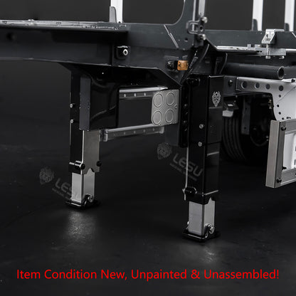 LESU A0053 1/14 Metal RC Log Semi Trailer with Electric Support Legs Magnetic Power Connector for Tractor Truck Weekend Outdoor Fun