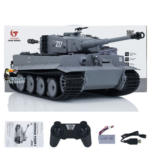 UK Stock Taigen 1/24 RC Battle Tank Tiger I Remote Control Military Tanks Infrared Combat