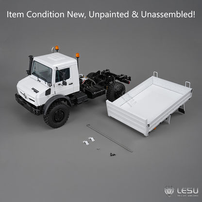 3Speed LESU 1/14 RC Metal Light Truck U4023 AWD Remote Control Off Road Vehicle KIT Model Light Sound Axle Transfer Case Lock