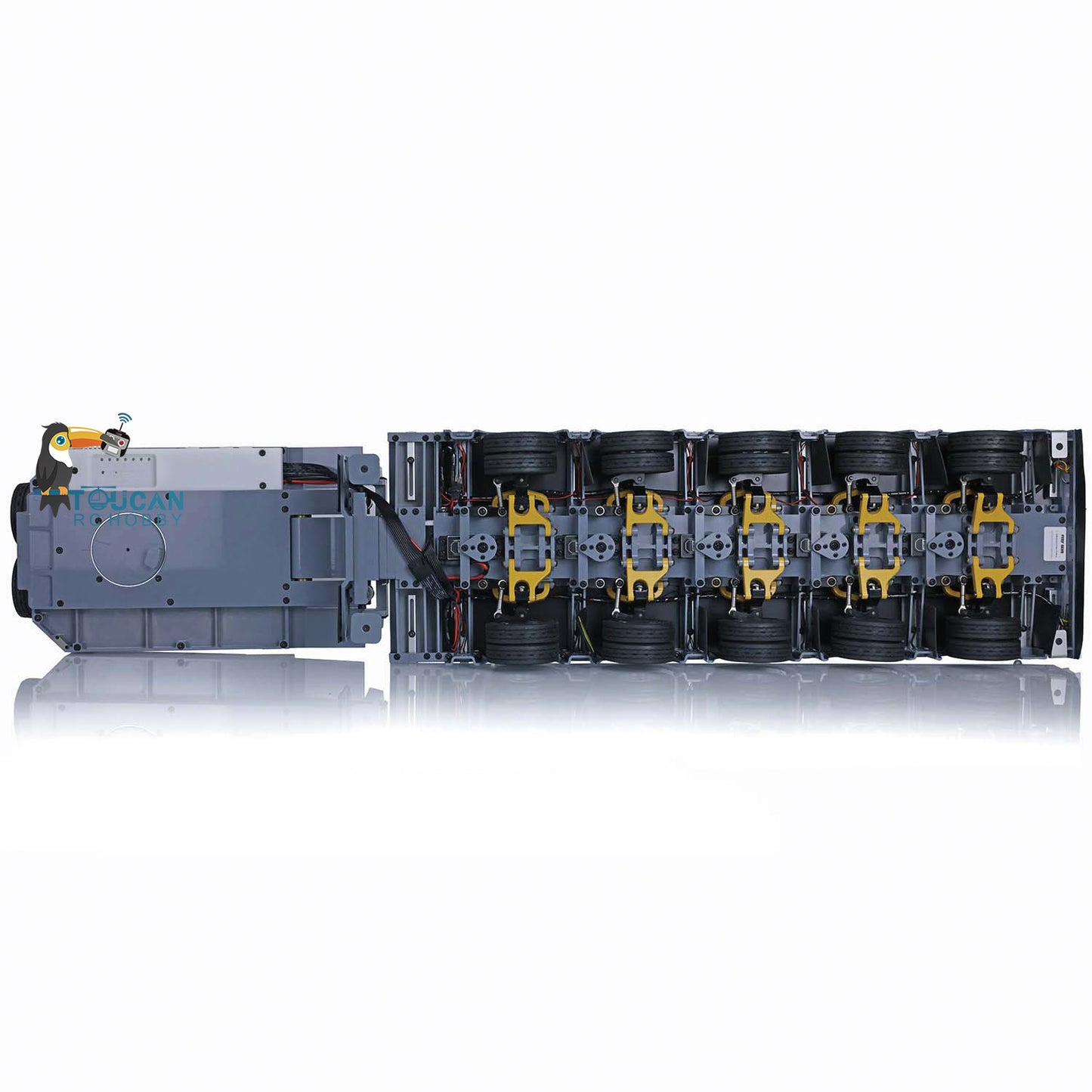 1/14 Metal CNC Heavy 5Axle Steering Trailer Sticker Servo For TAMIYA RC Tractor Truck DIY Parts