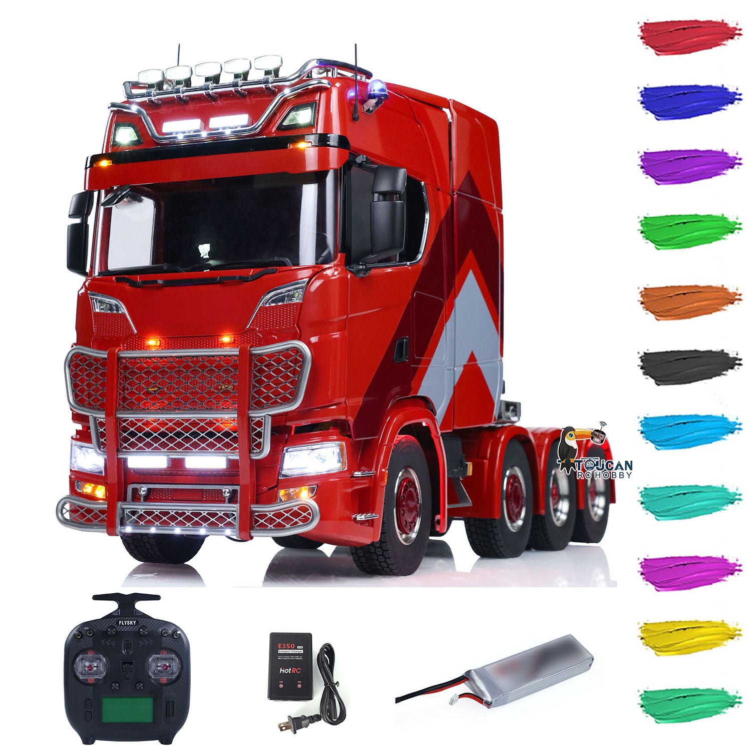 1/14 RC Tractor Truck 770S 8x8 Metal Chassis Remote Control Lorry Lock ...