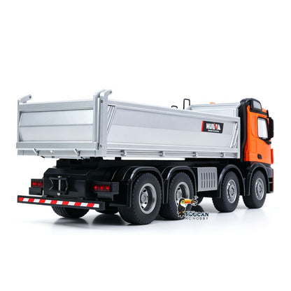 TOUCAN RC HOBBY HUINA 1/14 Metal Remote Control Dump Truck 1536-1 8X8 Electric Lifting RC Tipper Finished Model RTR Light Sound Effects Battery