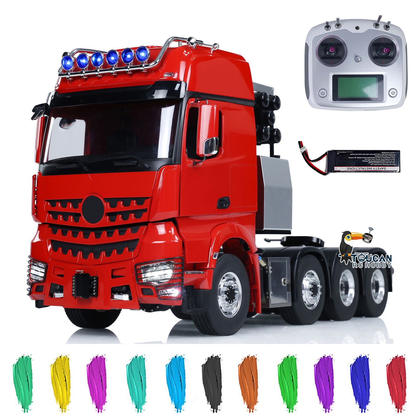 TOUCAN Metal Differential Lock Axles 3Speed Gearbox 8X8 1:14 RC Tractor Truck 3363 Radio Control Lorry Cars