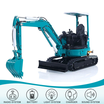 Customized LESU PC30 B0003 Upgraded Ver 1/14 RC Hydraulic Excavator Metal Radio Controlled Digger Model Frsky X14 Radio Sound Light Battery