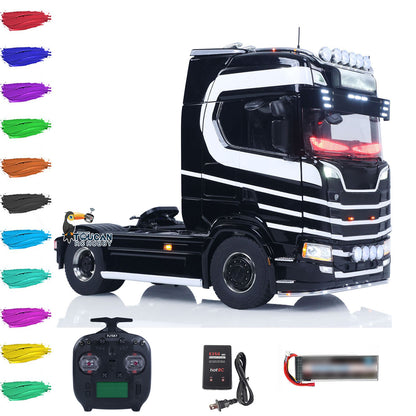 In Stock Unitru 05 770S 1/14 RC Tractor Truck 4x4 Metal Chassis RTR 3Speed Gearbox Remote Control Lorry Car Smoke Light Sound ST8 Battery