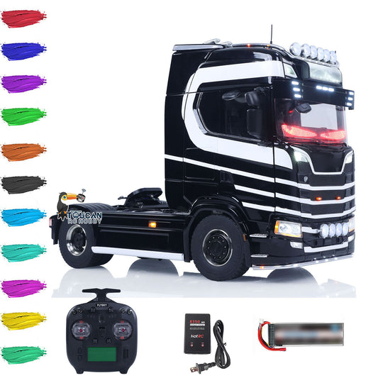 Unitru 05 770S 1/14 RC Tractor Truck 4x4 Metal Chassis RTR 3Speed Gearbox Remote Control Lorry Car Smoke Light Sound ST8 Battery