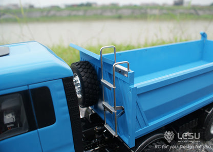 LESU TGS Cabin 1/14 Metal 8x8/6x6 RC Hydraulic Dumper Truck Tipper Vehicle 2 Speed High Torque Gearbox 540 Brushed Motor for RC Model Enthusiasts