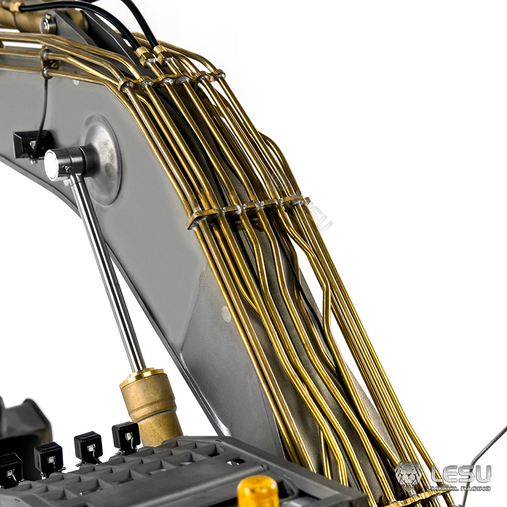 SK500LC LESU 1/14 Metal RC Hydraulic Excavator Radio Control Digger Model KIT 6CH Valve CNC Body Construction Vehicles Lights