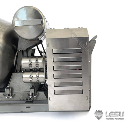 LESU 1/14 Metal DIY Upgraded Part Side Bumper Vacuum Tank Waste Bin Concrete Mixer for Tamiya Roll-off RC Dumper Vehicle Wood Trailer Rack