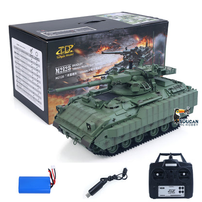 Tongde 1/16 Remote Control Tank Model M2128 Bradley Infrared System 320 Degree Rotation Turret Light Sounds Battery Ready to Run