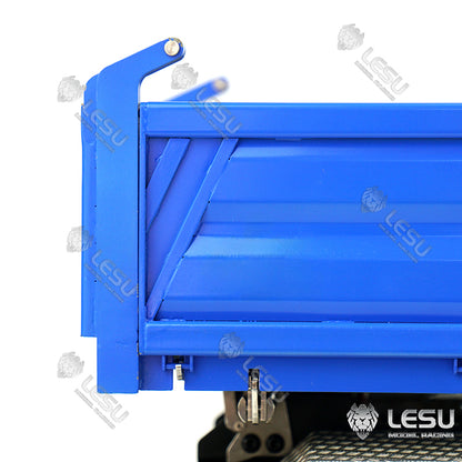 LESU 1/14 Metal Remote Controlled TGS Three-way Transmission Dumper Truck Hydraulic Lights Sound System ESC Servo
