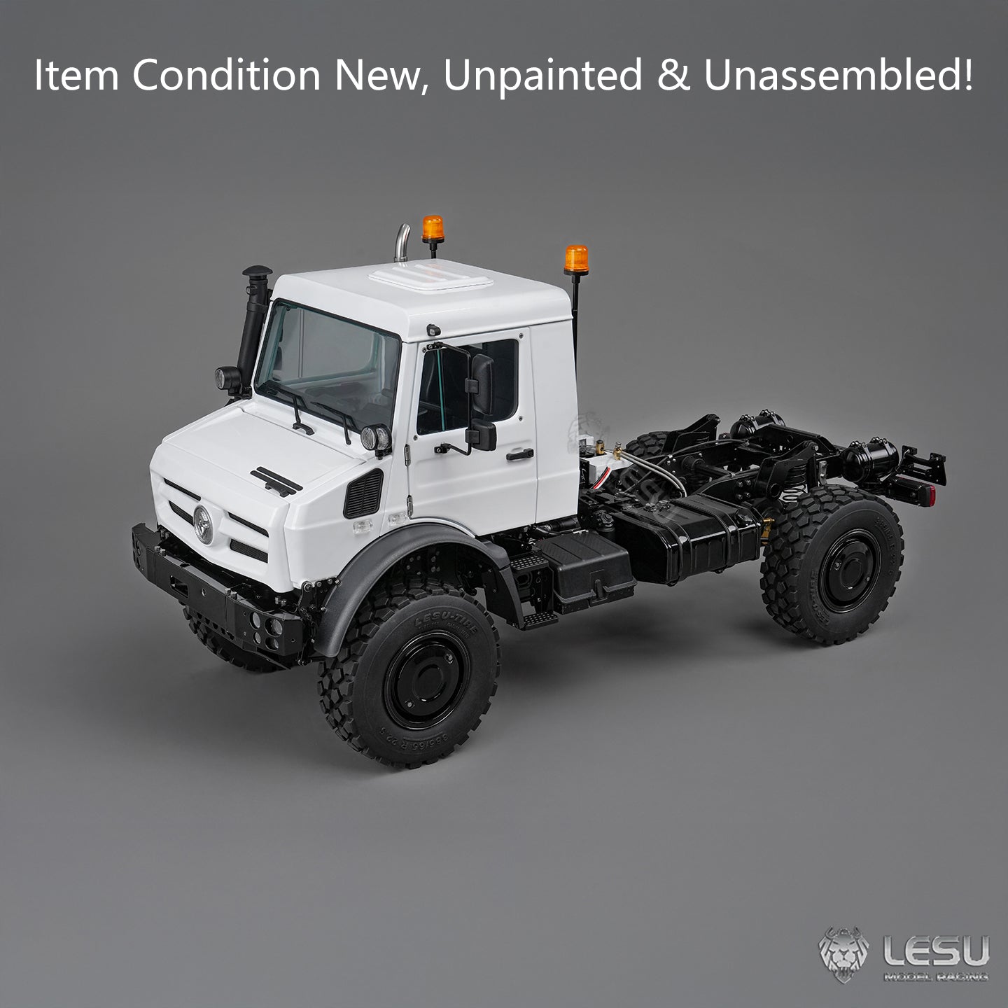 3Speed LESU 1/14 RC Metal Light Truck U4023 AWD Remote Control Off Road Vehicle KIT Model Light Sound Axle Transfer Case Lock