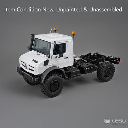 3Speed LESU 1/14 RC Metal Light Truck U4023 AWD Remote Control Off Road Vehicle KIT Model Light Sound Axle Transfer Case Lock