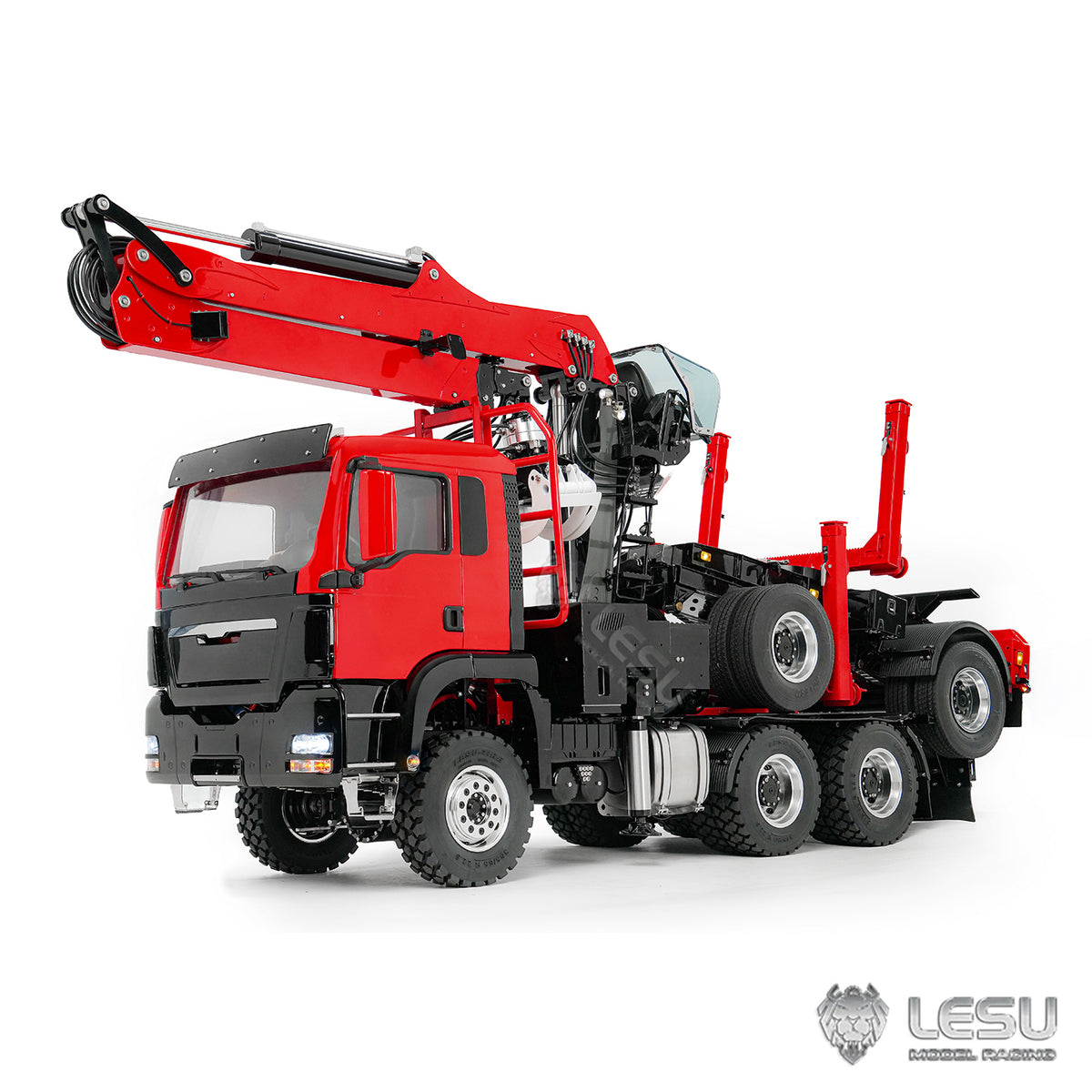 TOUCAN RC HOBBY LESU Z0073 1/14 RC Logging Truck Timber Transport Vehicle with Hydraulic Crane 6x6 Metal Chassis 8CH Valves 3Speed Gearbox Light Sound