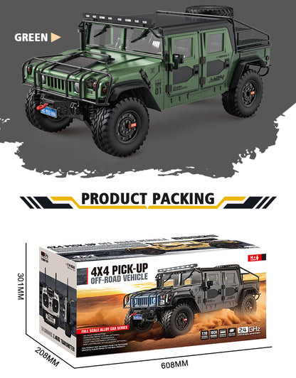 US STOCK HG P415A Pro 4x4 Radio Controlled Off-road Vehicle for 1:10 Scale Hummer Pick-up Crawler Car Model Sound Light System