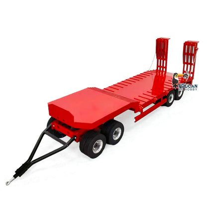 Metal 4-axle Full Trailer for 1/14 RC Tractor Truck Remote Control Car Simulation Hobby Model DIY Electric Tail-board