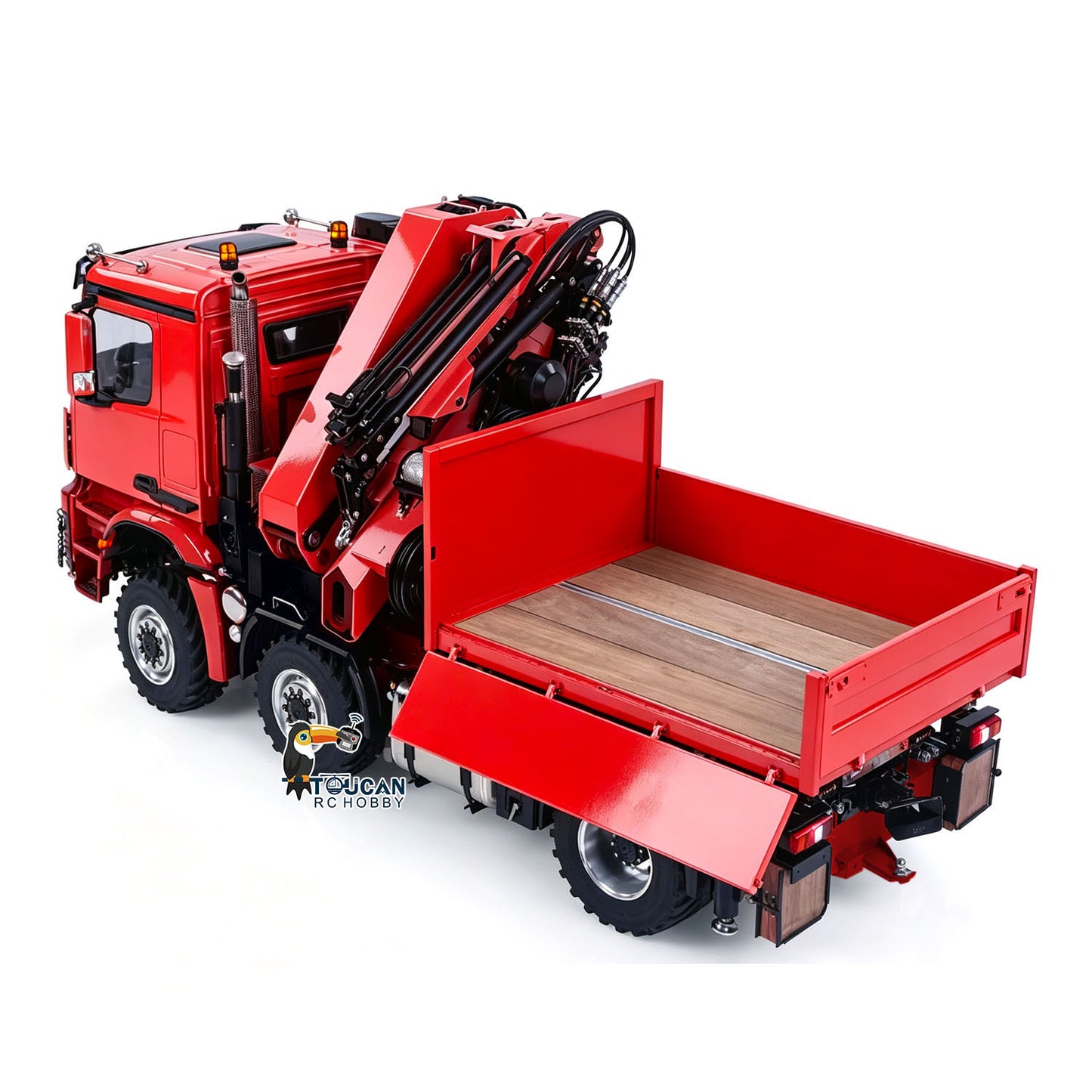 4151AK 1/14 Metal RC Agriculture Tractor Truck 6x6 Farm Lorry Hydraulic Crane Fly Jib Arm 3-Speed Gearbox Sound for Model Collector
