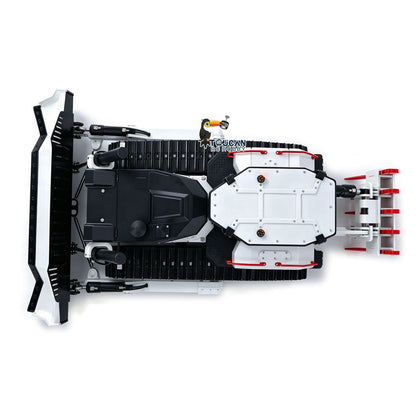 TOUCAN RC HOBBY D155AX 1/12 Metal RC Hydraulic Bulldozer RTR 7-Channel Valve Brushless Motor 5-Shank Rear Plow Light Sound for Model Enthusiast