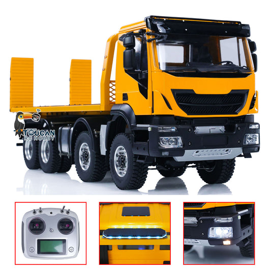 1/14 8x8 RC Hydraulic Euipment Remote Control Rescue Vehicles Wrecker Truck Sounds Lights Assembled Painted Hobby Model DIY