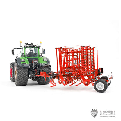LESU Metal 4x4 1/14 RC Tractor Truck AOUE 1050 K500 Seedbed Pre-sowing Soil Preparation Planter Plough Hydraulic Agricultural Vehicles Frsky PL18EV Lite