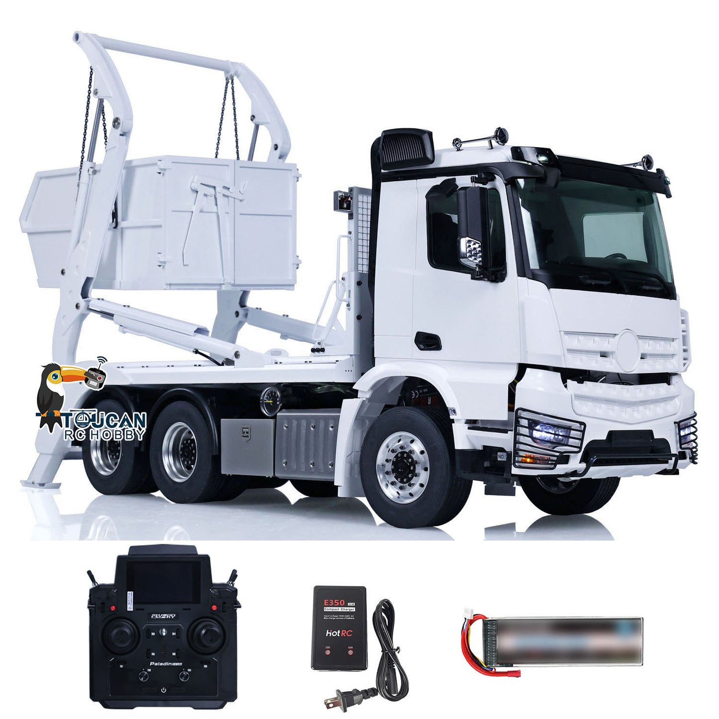 JXModel VL18U K3363 Cabin 1/14 Metal RC Hydraulic Skip Loader RTR 6x4 Axles Differential Lock 4-Way Valve 2-Speed Gearbox Light Sound for Collectors