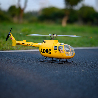 470 Class FLYWING BO105 RC Helicopter Model GPS 4 Blades Rotor Head One Click Return Brushless Motor RTR I6S Radio Battery