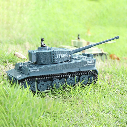 US Stock 1:72 Ready to Run Mini Tank RC German Tiger Toy WW2 Battle Tank Easy Model 2.4G Electric Military Vehicle