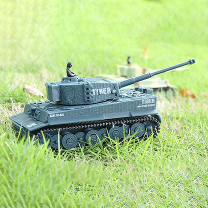 US Stock 1:72 Ready to Run Mini Tank RC German Tiger Toy WW2 Battle Tank Easy Model 2.4G Electric Military Vehicle