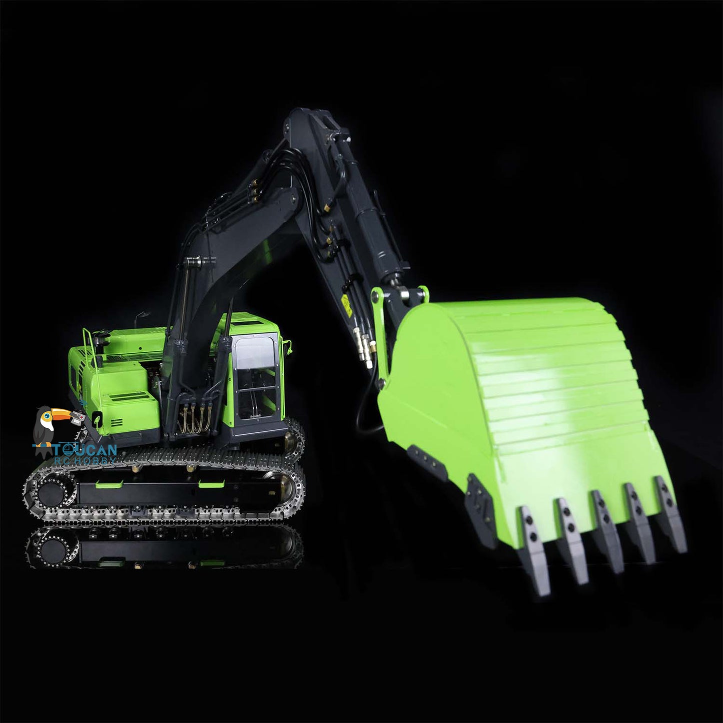 LESU PC360 1/14 Metal RC Excavator B0002 RTR Hydraulic Stainless Steel Digger 8MPa Pump System Grab Grapple Fixed Mount FlySky PL18EV Lite Controller
