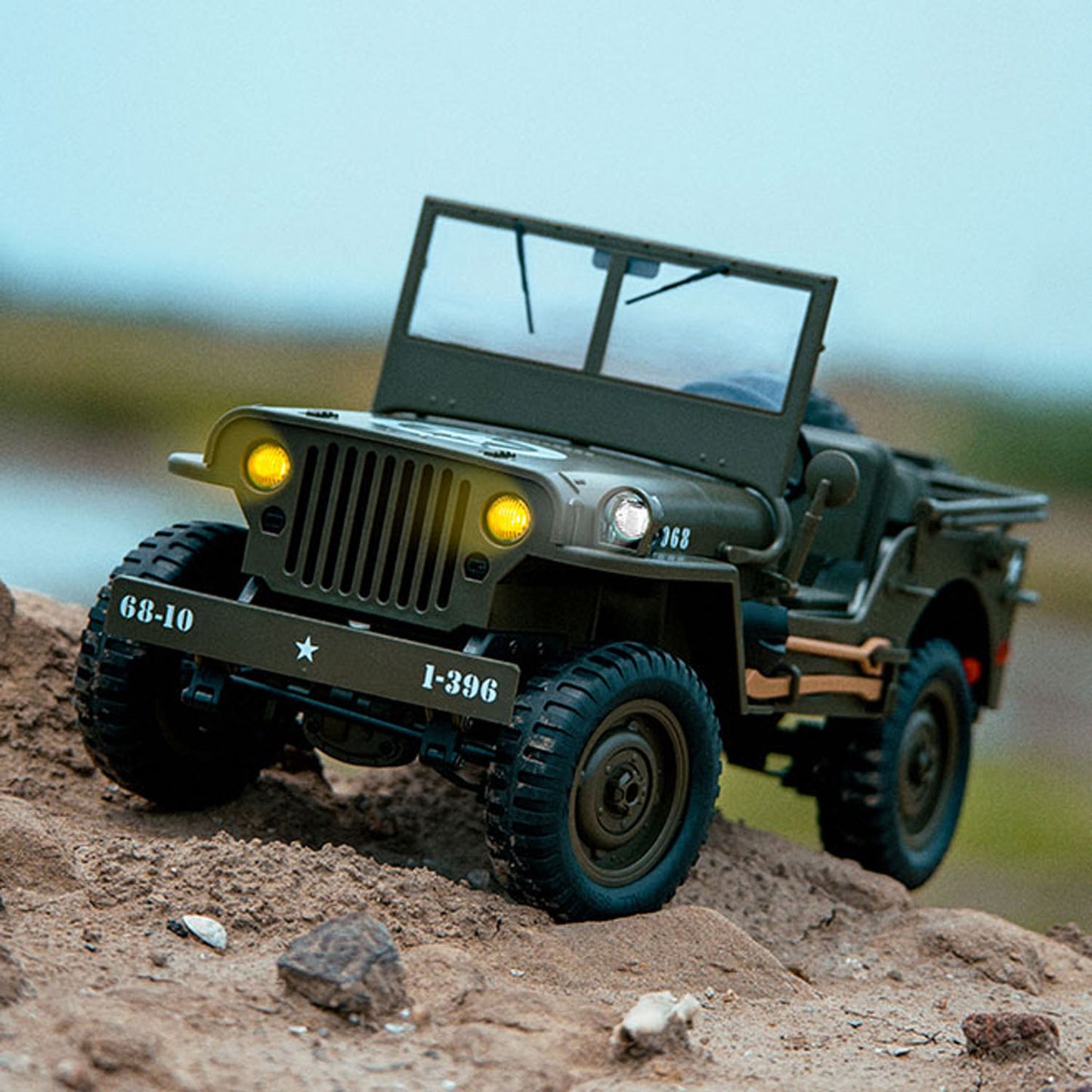In Stock 1/10 RC Off Road Vehicle C8815 4WD Remote Control Rock Crawler Car Military Truck Model Climbing Car RTR Battery LED Lights