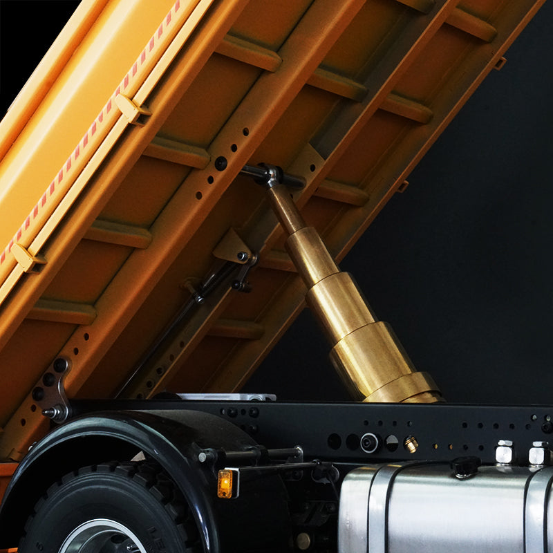 LESU 1/14 Metal 4*4 Chassis TGS Hydraulic Dumper Truck Model Decorative Light Parts Opitonal Versions Battery Charger