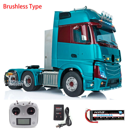 TOUCAN 1/14 RC Tractor Truck RTR/PNP Remote Control Lorry Vehicle 3363 1851 6x6 Metal Chassis 140401A High Roof Cab Shell 3Speed Gearbox Light Sound Electric Wiper