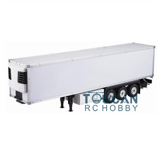 1/14 3 Axles Unapinted RC Reefer Semi-trailer Container Timber Flatbed Semi Tractor Truck KIT DIY Electric Car Hobby Models
