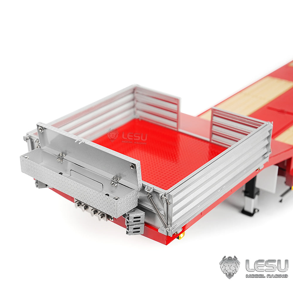 LESU 1/14 Hydraulic Lifting Tailboard Metal Trailer for RC Tractor Truck Lorry Construction Vehicle Model Hydraulic System Pump