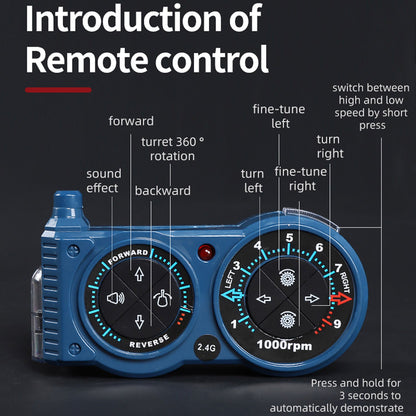 US Stock 1:72 Ready to Run Mini Tank RC German Tiger Toy WW2 Battle Tank Easy Model 2.4G Electric Military Vehicle