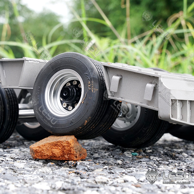 Remorque Bois 4 Essieux LESU 1/14 – Pour Camion RC Tamiya – 872mm, Métal – Stock US