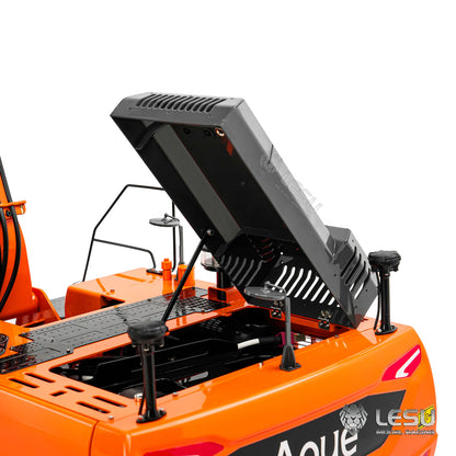 In Stock Metal LESU 1/14 Remote Control Digger Aoue DX350LC RC Hydraulic Excavator Model 3CH Valve 4MPA Pump Flysky ST8 Battery Lights