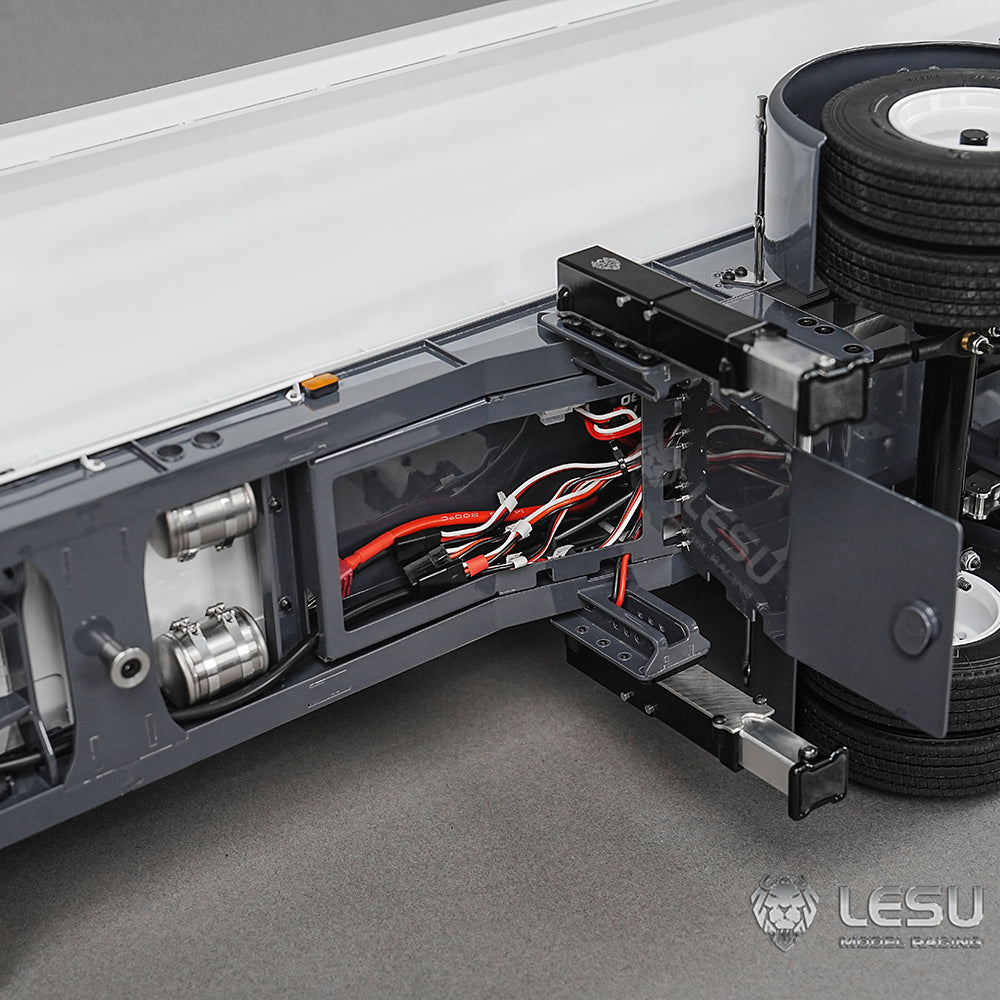 LESU A0045 1/14 Metal Hydraulic RC Semi Dump Trailer Model with Electric Legs for RC Tractor Truck Construction Model Enthusiast