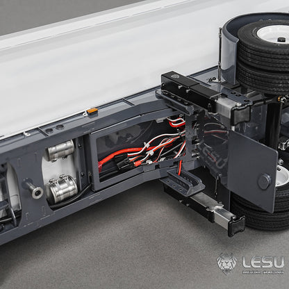 LESU A0045 1/14 Metal Hydraulic RC Semi Dump Trailer Model with Electric Legs for RC Tractor Truck Construction Model Enthusiast