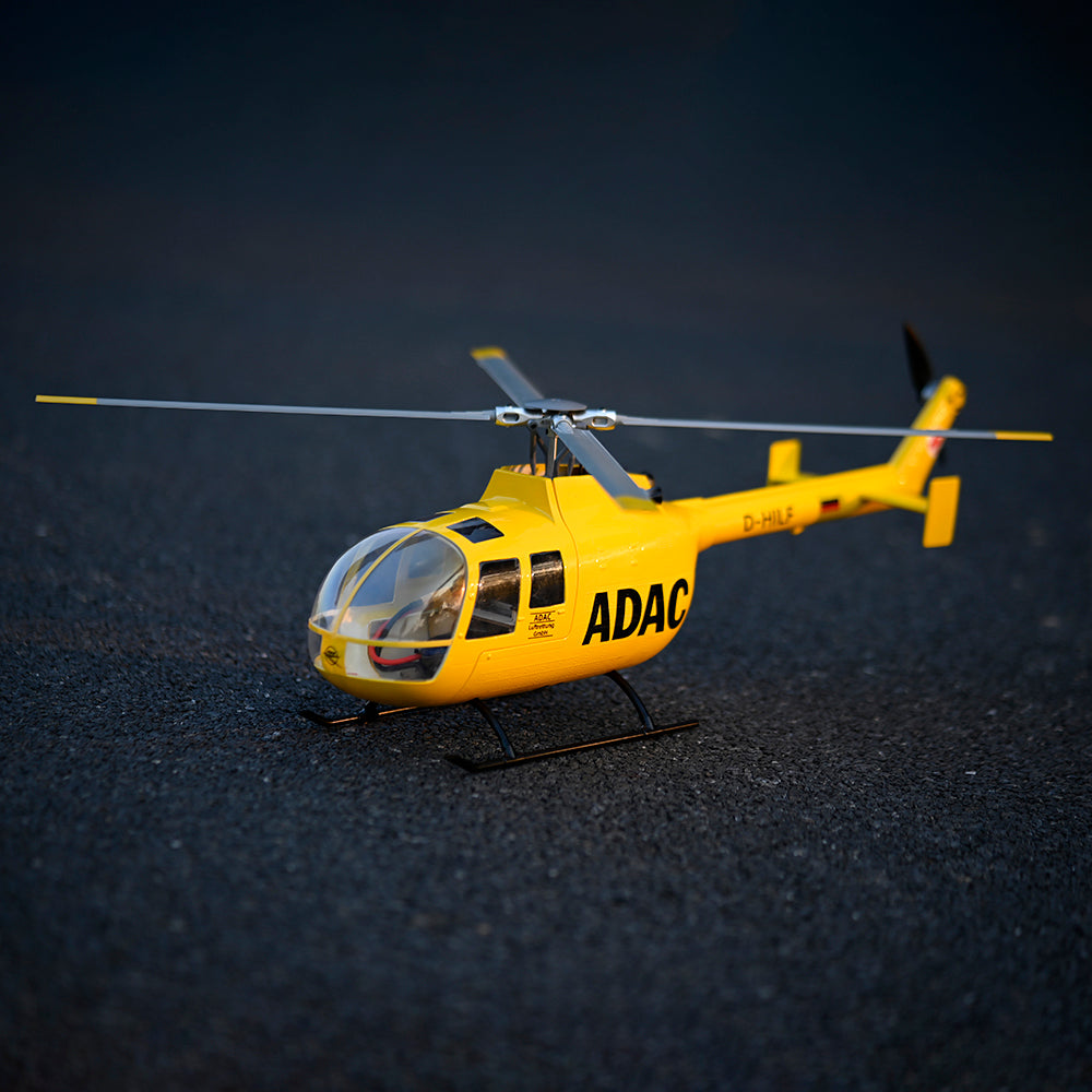 470 Class FLYWING BO105 RC Helicopter Model GPS 4 Blades Rotor Head One Click Return Brushless Motor RTR I6S Radio Battery