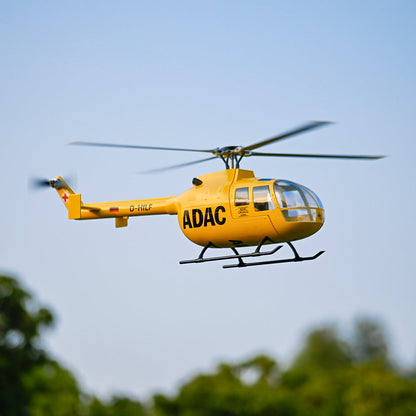 470 Class FLYWING BO105 RC Helicopter Model GPS 4 Blades Rotor Head One Click Return Brushless Motor RTR I6S Radio Battery