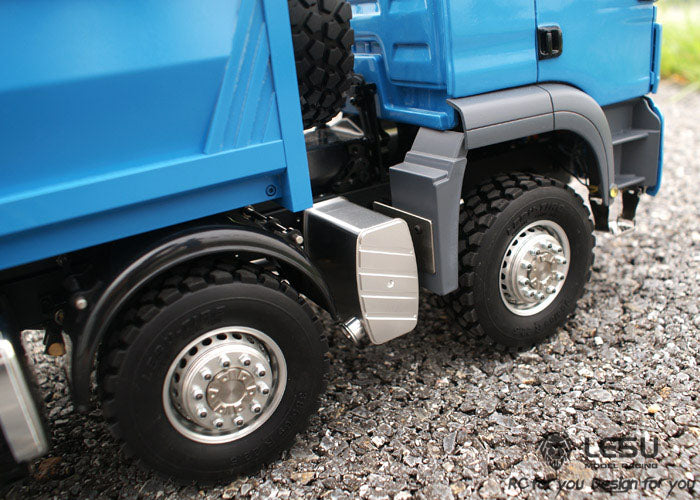 LESU TGS Cabin 1/14 Metal 8x8/6x6 RC Hydraulic Dumper Truck Tipper Vehicle 2 Speed High Torque Gearbox 540 Brushed Motor for RC Model Enthusiasts