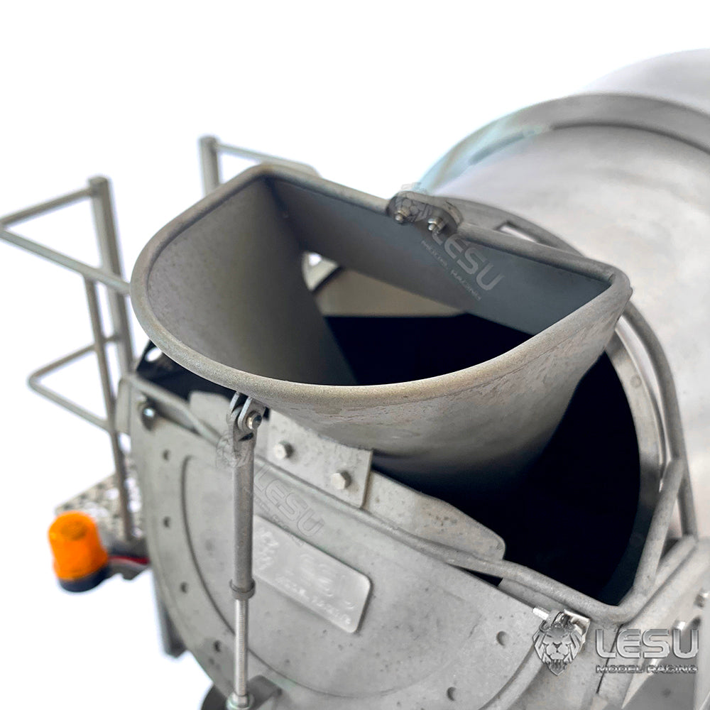 LESU 1/14 Metal DIY Upgraded Part Side Bumper Vacuum Tank Waste Bin Concrete Mixer for Tamiya Roll-off RC Dumper Vehicle Wood Trailer Rack