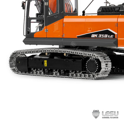 In Stock Metal LESU 1/14 Remote Control Digger Aoue DX350LC RC Hydraulic Excavator Model 3CH Valve 4MPA Pump Flysky ST8 Battery Lights