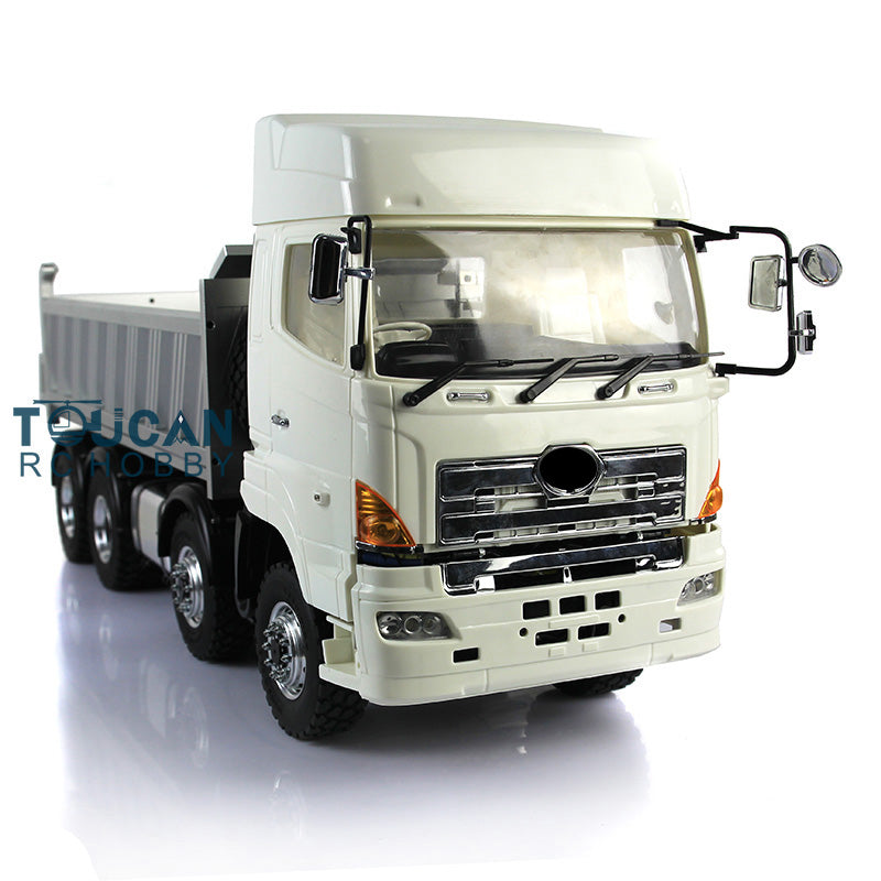 LESU 1/14 8*8 Scale Remote Controlled Truck 700 All-wheel Drive Metal Hydraulic Dumper Motor Battery & Charger& Radio System