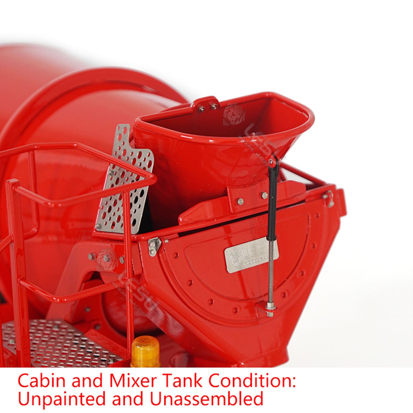 LESU 6x6 Metal 1/14 RC Mixer Truck for Remote Controlled Unpainted Agitating Lorry Concrete Car Model Motor Servo Sound Lights