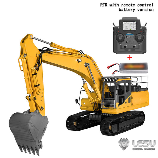 IN STOCK LESU Metal 1:14 PC360 RC Hydraulic Excavator Remote Control Digger RTR Painted Assembled Electric Car ESC Motor Servo