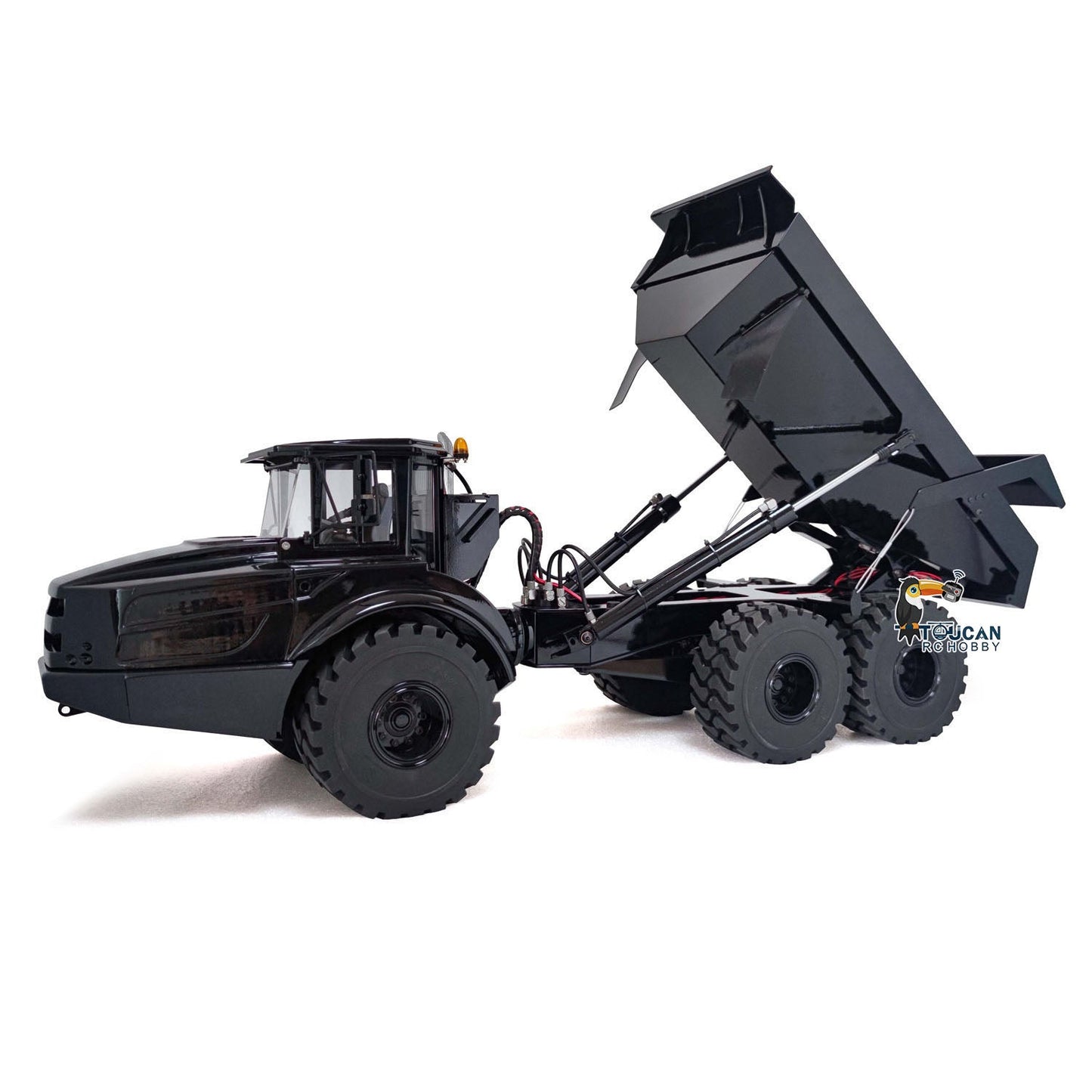 XDRC Metal 1/14 RC Hydraulic Articulated Truck A40G 6*6 Radio Controlled Dumper Tipper RTR Car Model Construction Vehicles